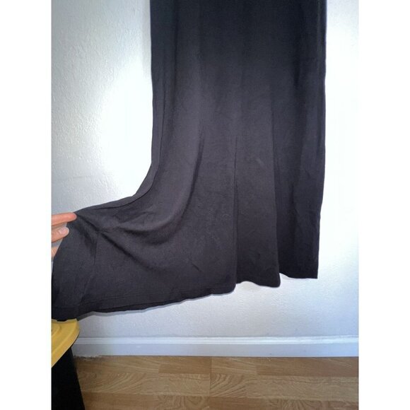 Talbot Maxi Dress Vintage Shoulder Pads Black Stretchy Medium (Y) - Picture 3 of 7